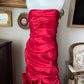 MayQueen Couture Red Fit and Flare Ballgown Dress