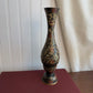 Brass vase with black etched details