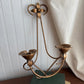 Homco Double Arm Candle Tulip Rose Holder Wall Sconce