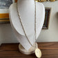 Vintage Gold plated etched with rhinestone Locket necklace