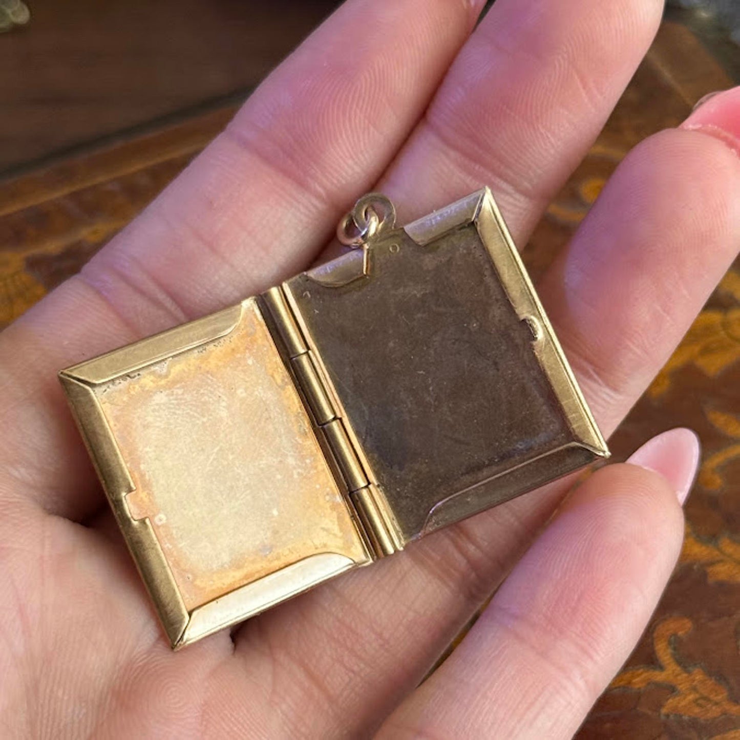 Vintage 60s Gold Tone "This is Your Life" Book Locket Pendant