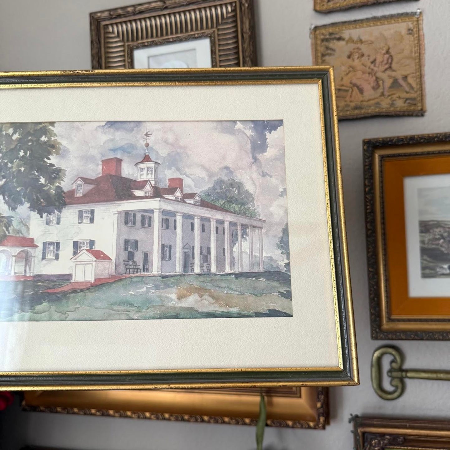 Vintage Mount Vernon Print Framed