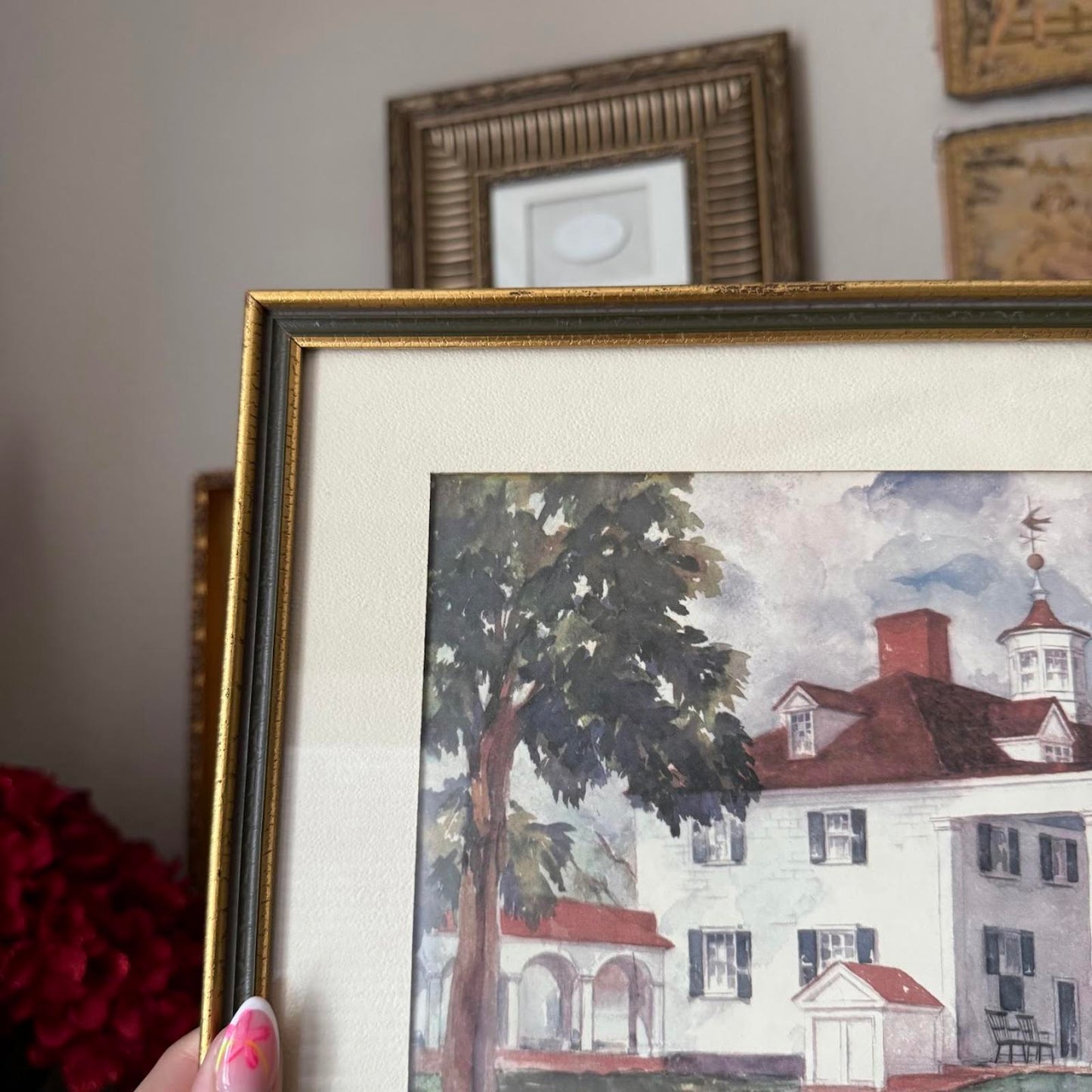 Vintage Mount Vernon Print Framed