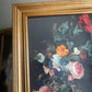 Vintage style Moody Flowers art print framed