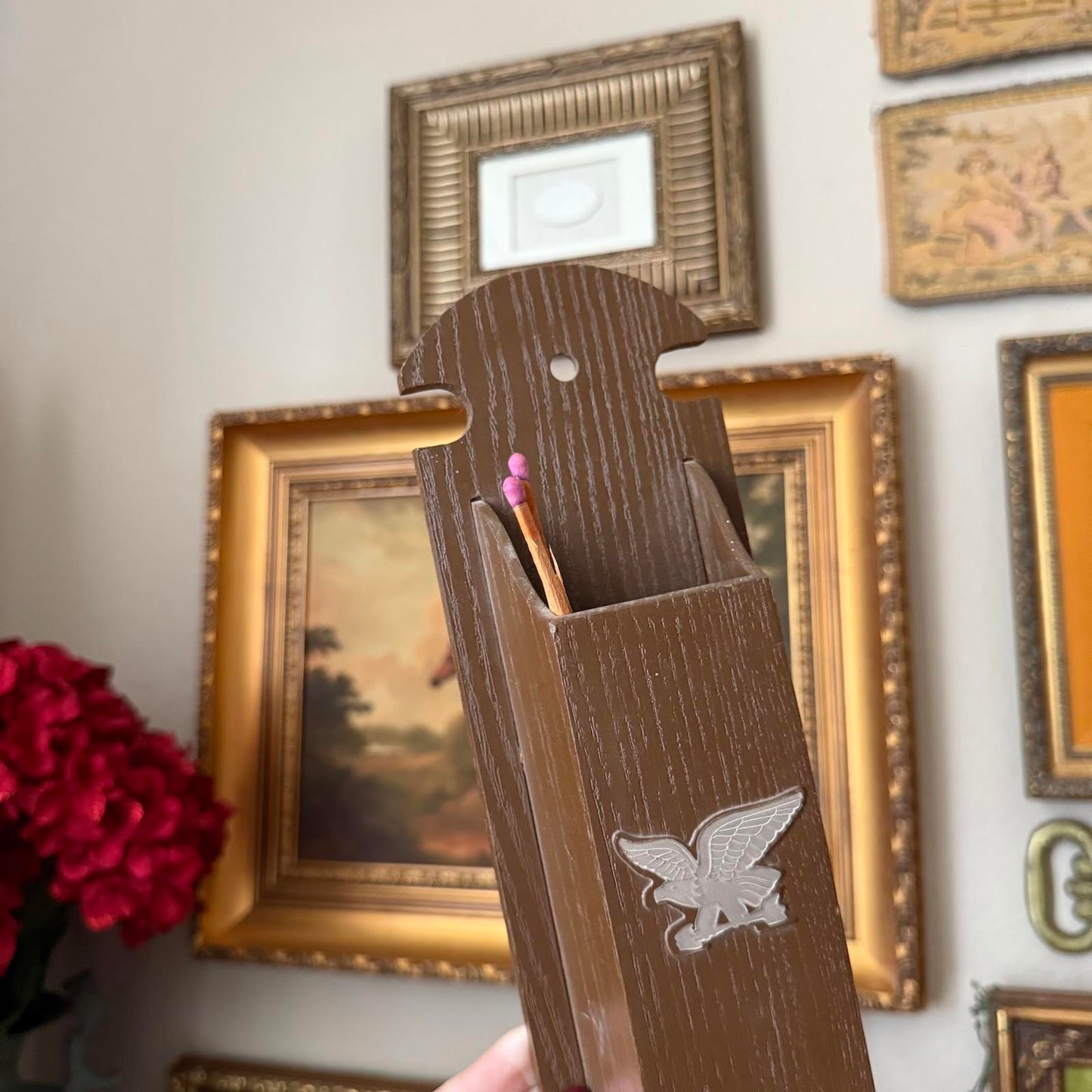 Vintage Eagle Plastic Match Holder