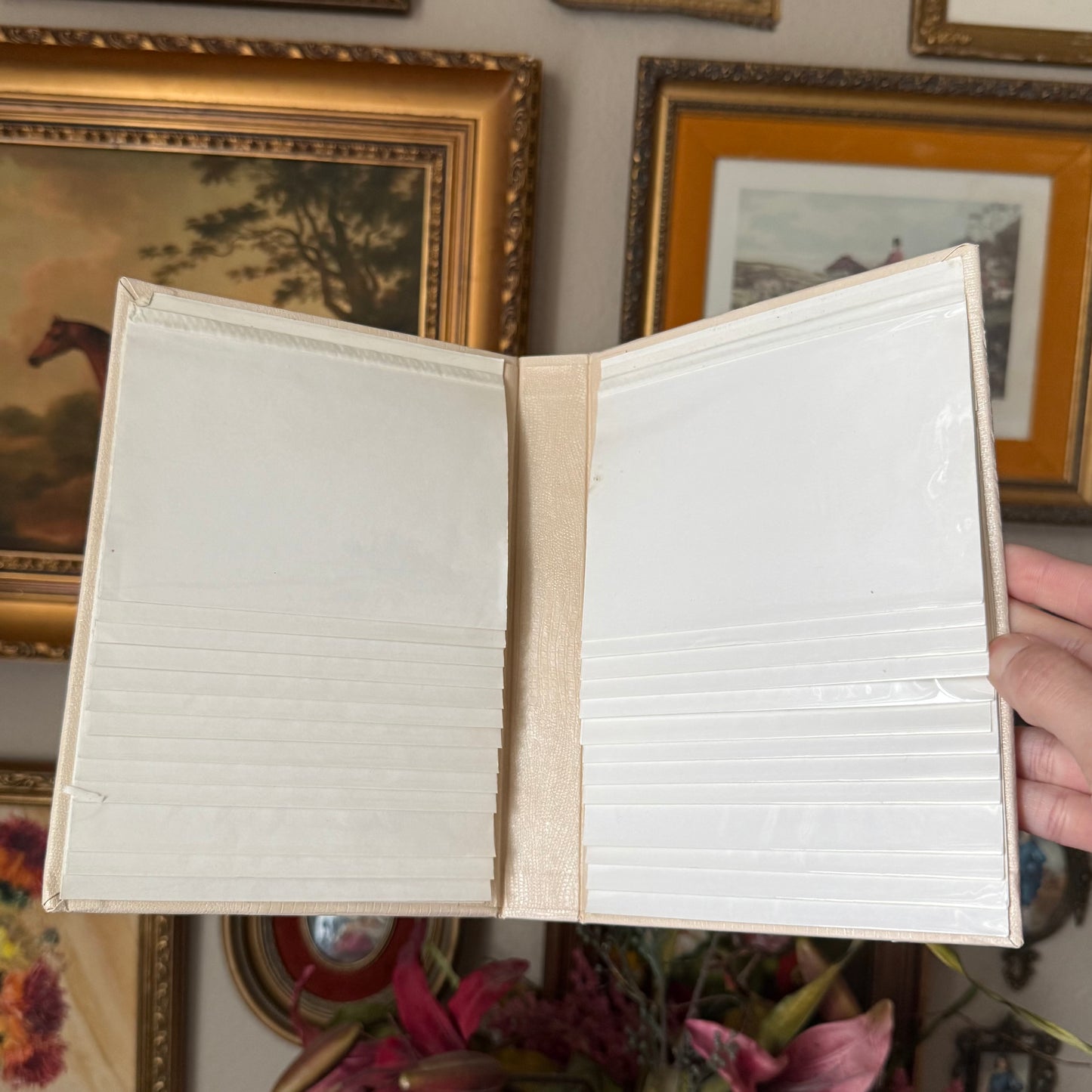 Vintage cream photo album