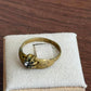 Unique 1930s vintage victorian Czech brass ring