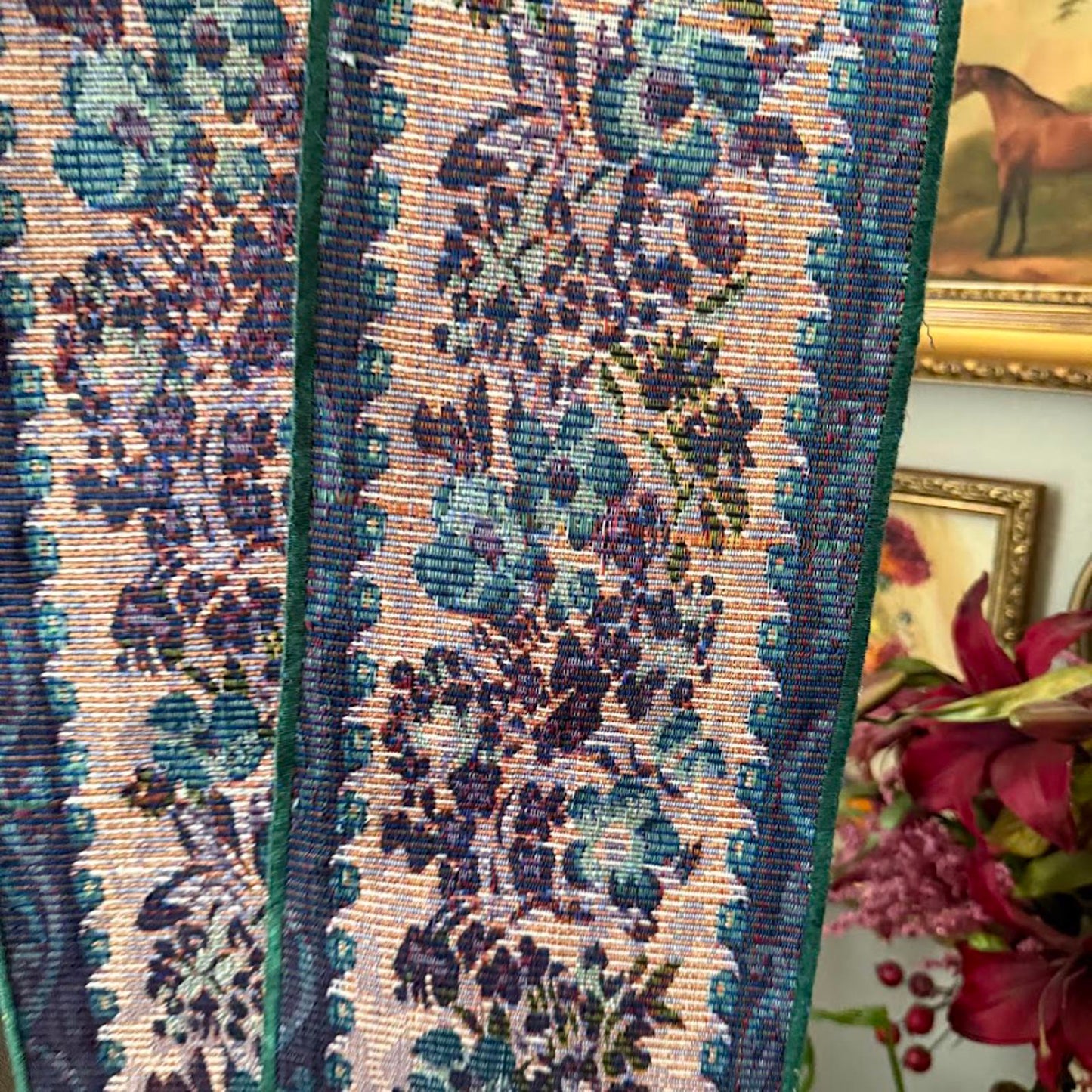 Vintage Green Tone Wall Tapestry Set