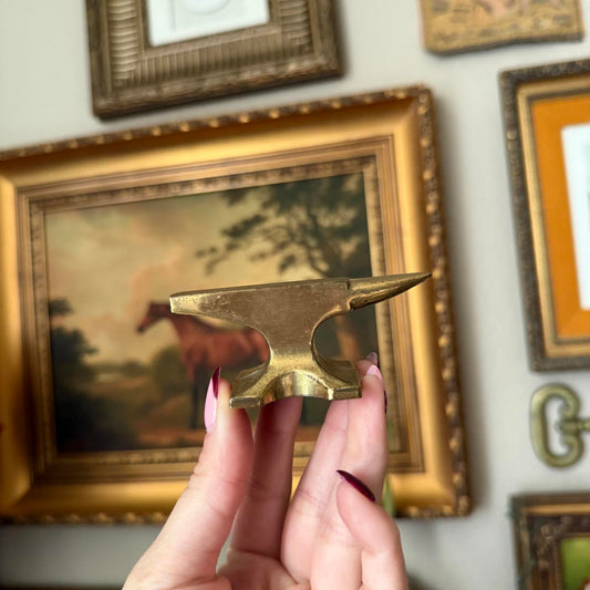 Vintage Solid Brass Mini Horn Anvil