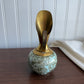 Vintage Aqua Blue Marbled Ceramic Brass Holland