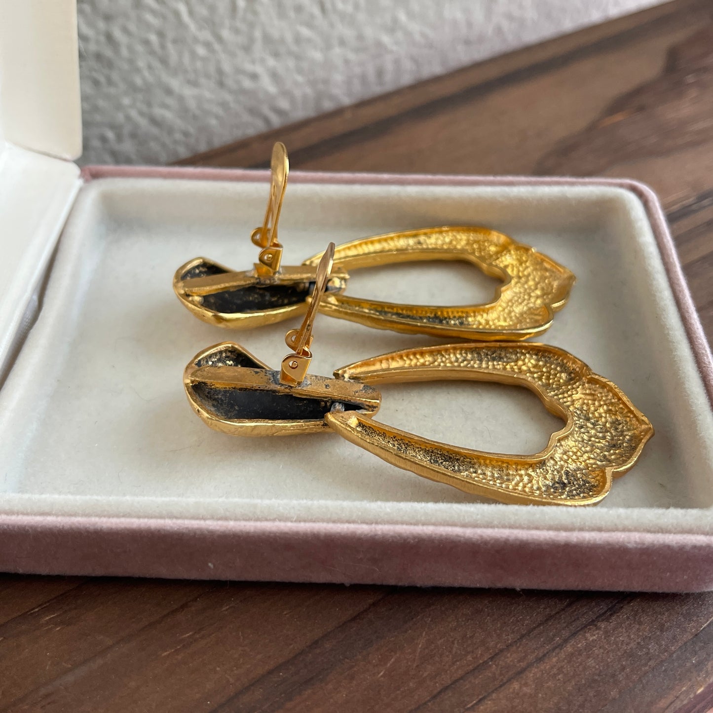 Vintage Gold tone statement earrings