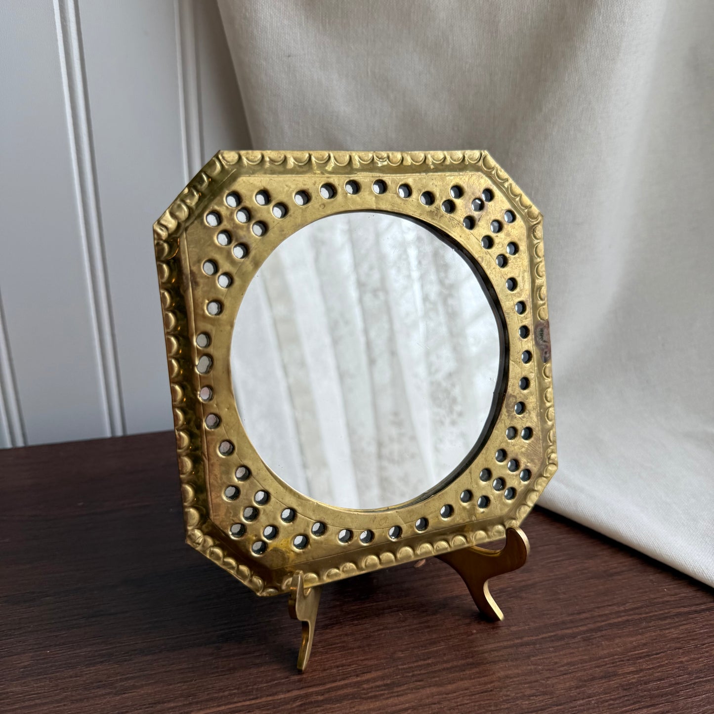 Brass gold mirror