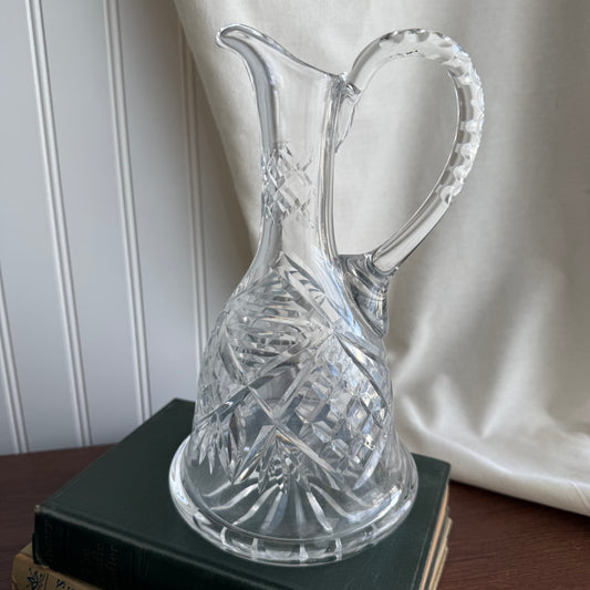 Crystal cruet pitcher