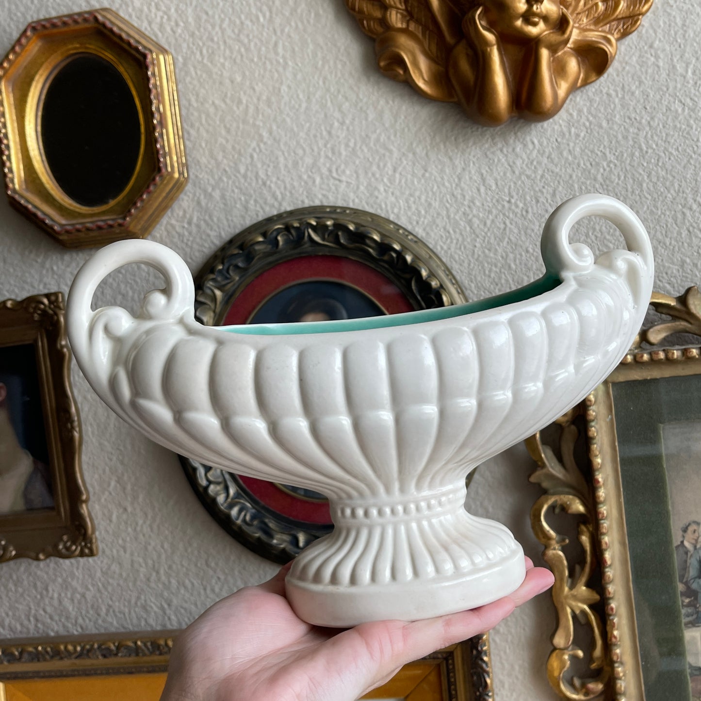 Vintage Boat Shaped Vase