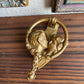 Vintage Brass Door Knocker with Couple Kissing