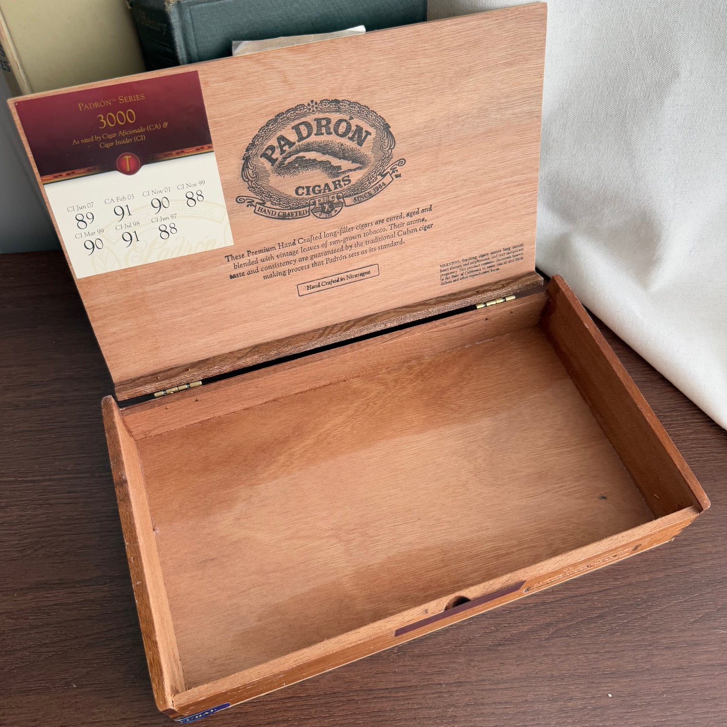 Wooden Padron cigar box