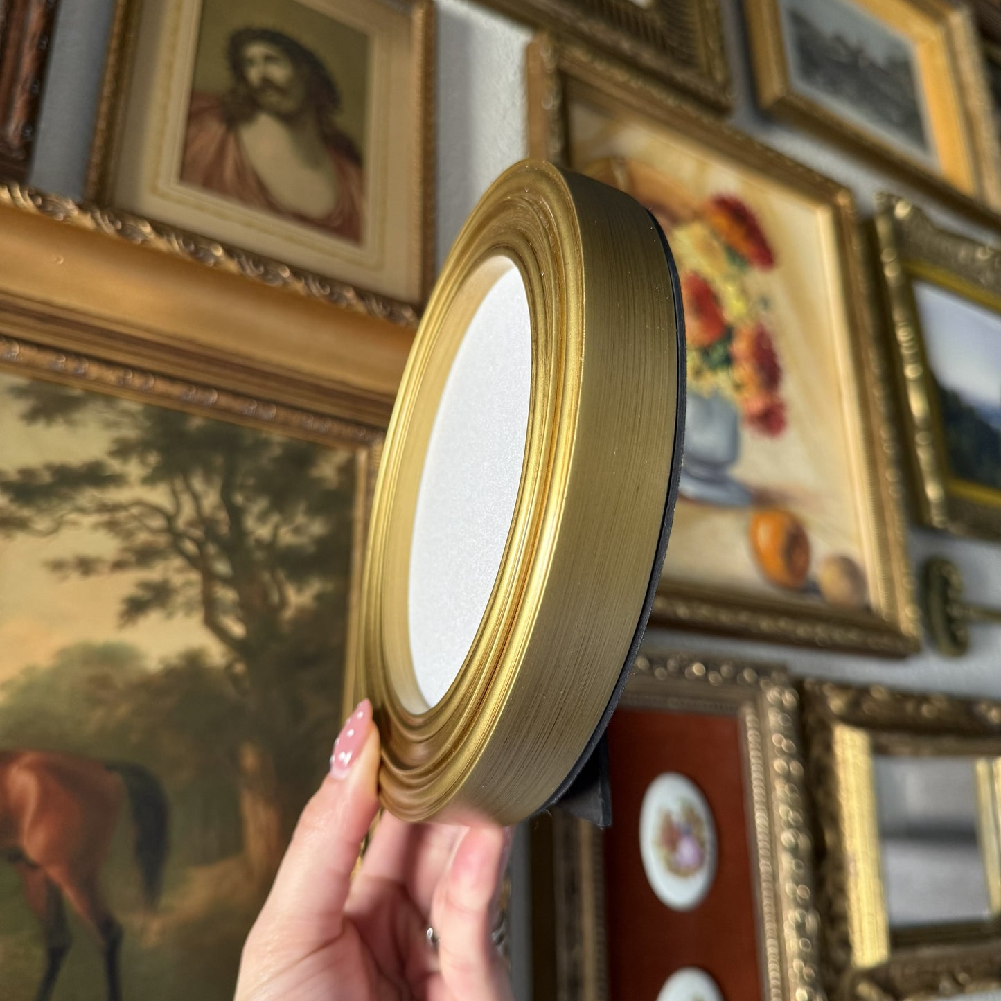Vintage Style The Calmady Child Art Print Framed Oval
