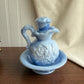 Vintage May 1978 Avon Victorian Pitcher and Bowl Set Blue