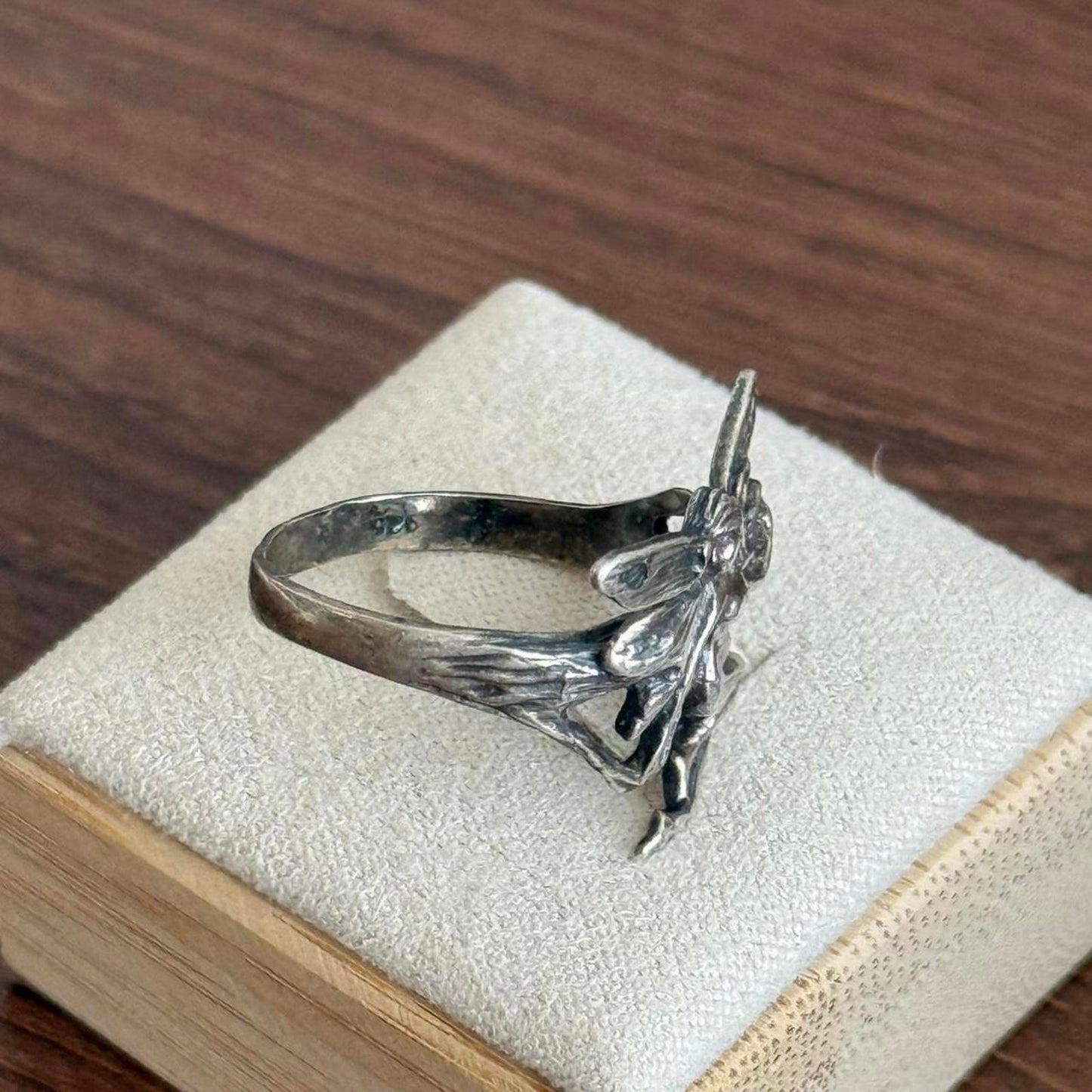 Silver fairy ring with a touch of whimsy