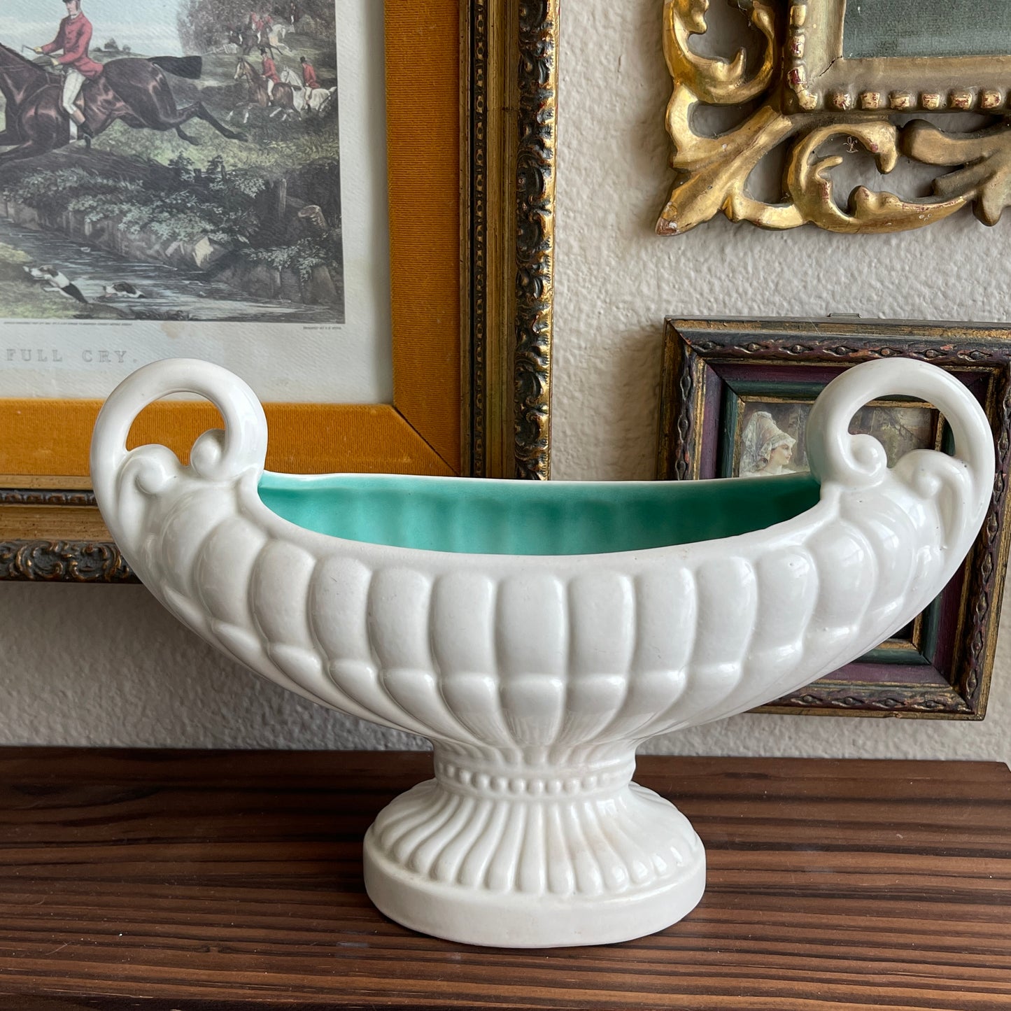 Vintage Boat Shaped Vase