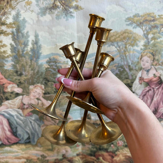Vintage set of 5 Candle holders