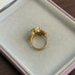 Vintage Gold Tone Rose Ring