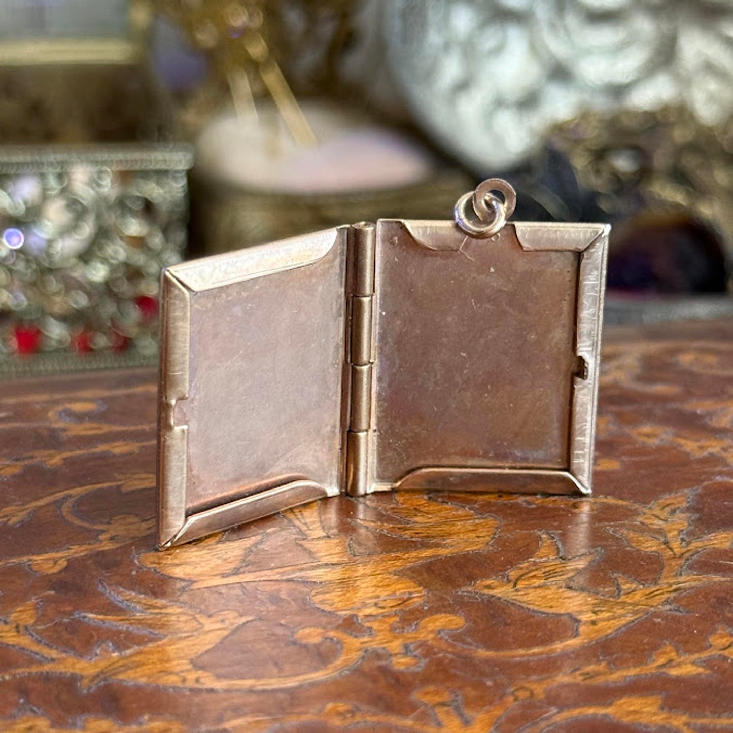 Vintage 60s Gold Tone "This is Your Life" Book Locket Pendant