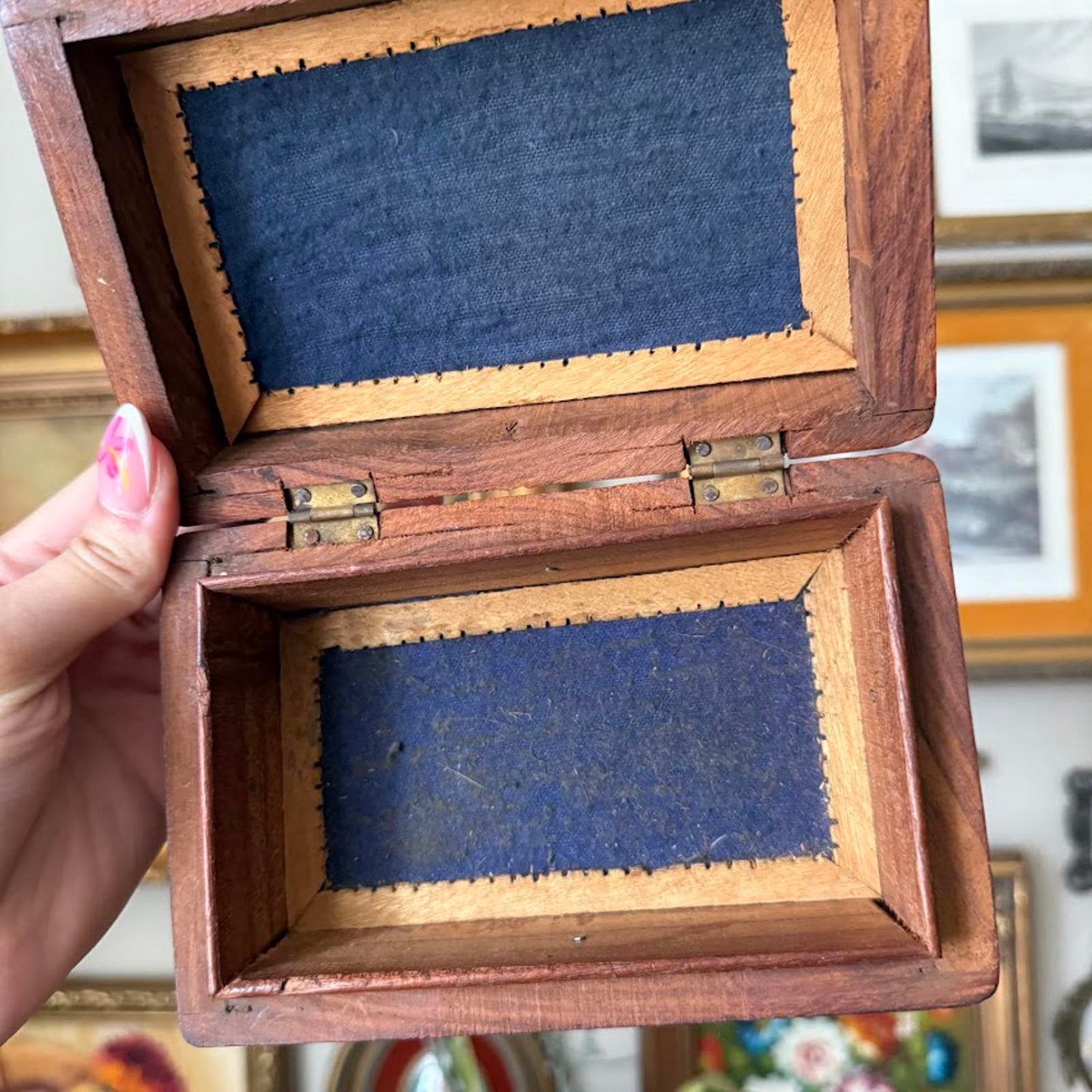Vintage Wooden Trinket Box