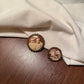 Vintage Baby pictures circle ornate brooch set