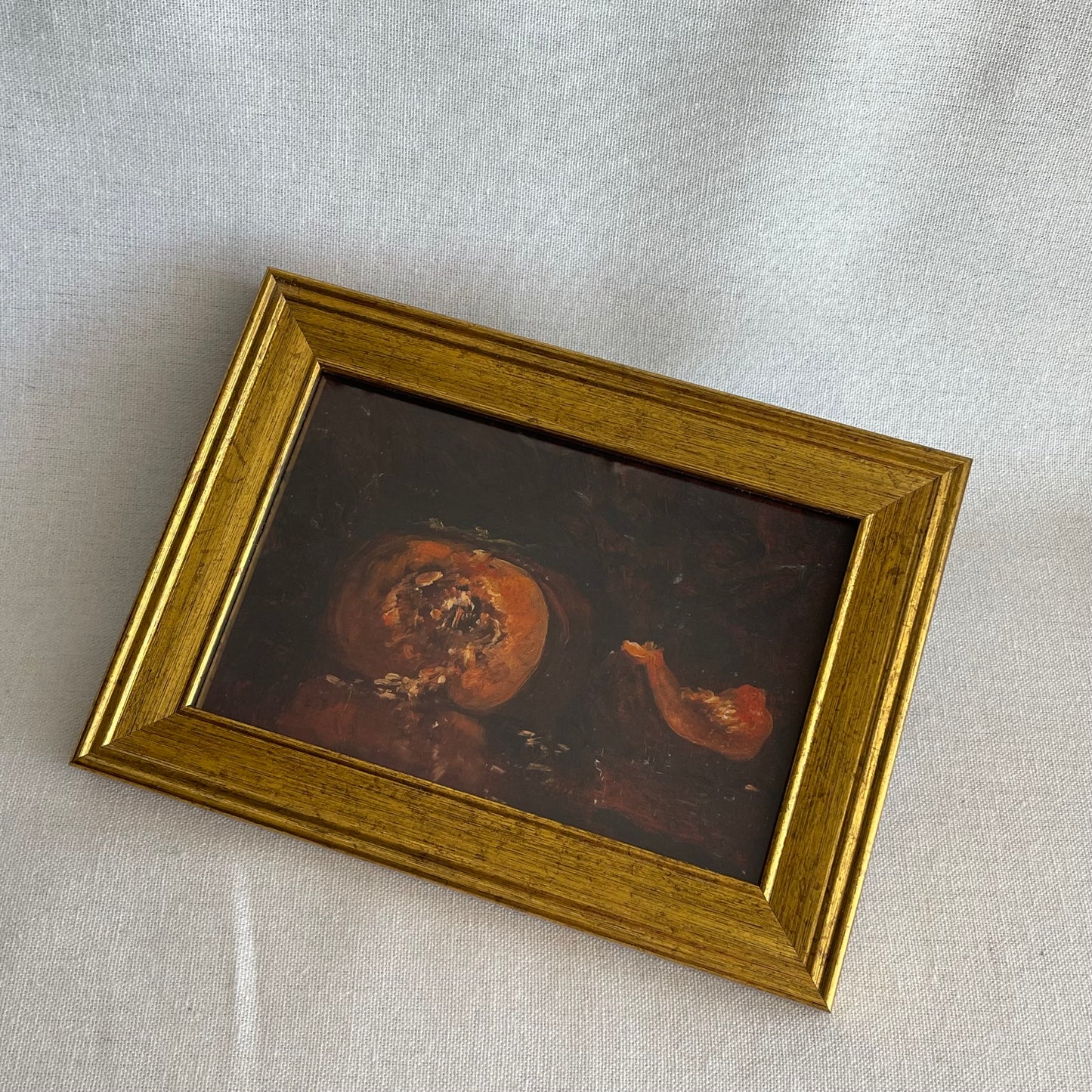 Still Life Moody Pumpkin Art Print Framed