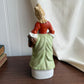 Figurine Of A Lady Carrying A Basket Japan Hand Painted