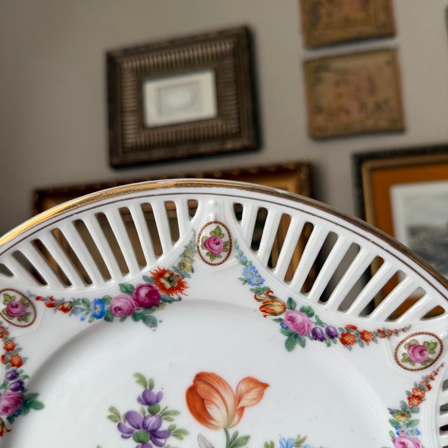 Vintage Bavaria Floral Plate