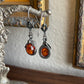 Sterling 925 Amber color drop Earrings