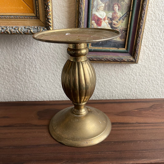 Vintage Brass candle holder pillar
