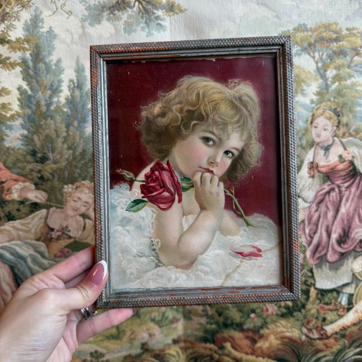 Vintage Antique Victorian Child Portrait Print