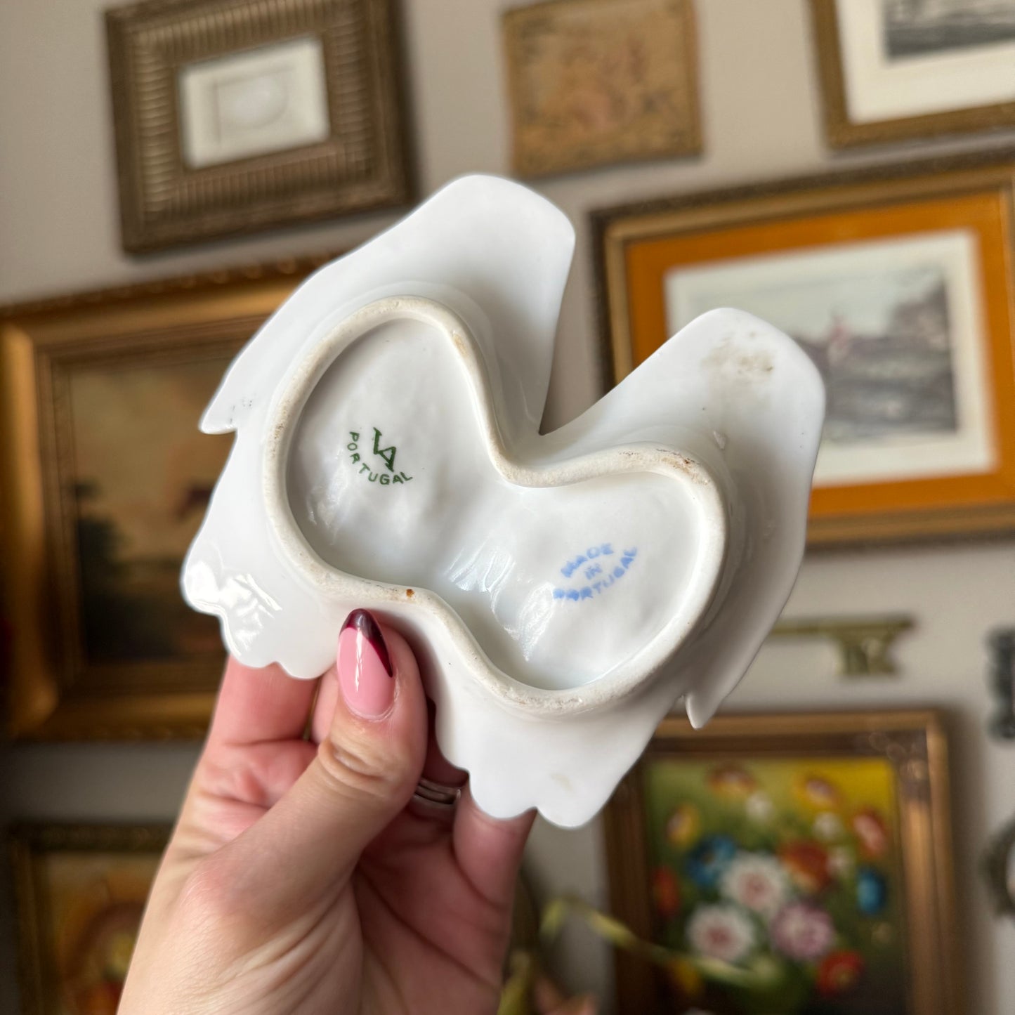 Vintage Hand Painted Hand trinket dish