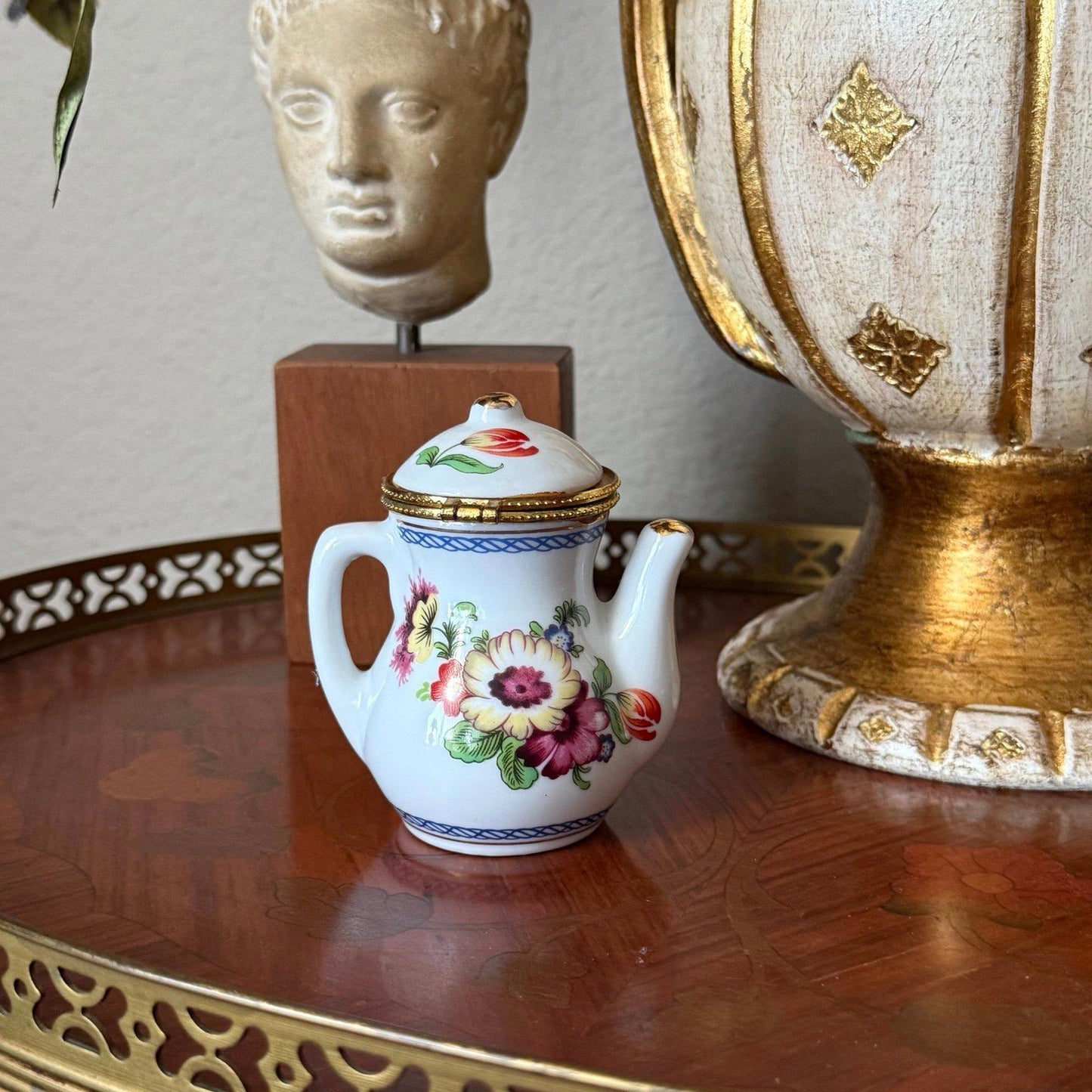 Vintage Trinket Teapot with floral design