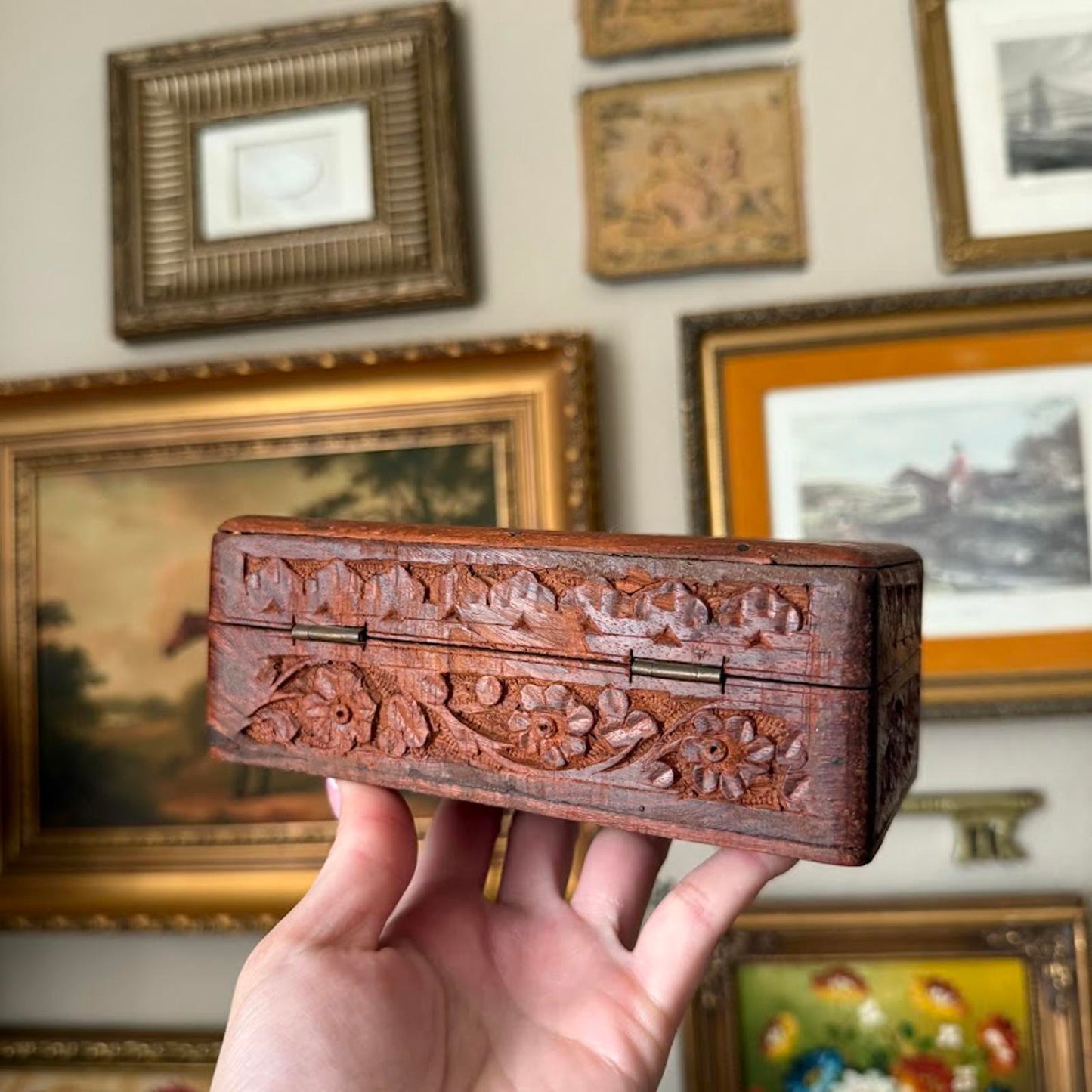 Vintage Wooden Trinket Box