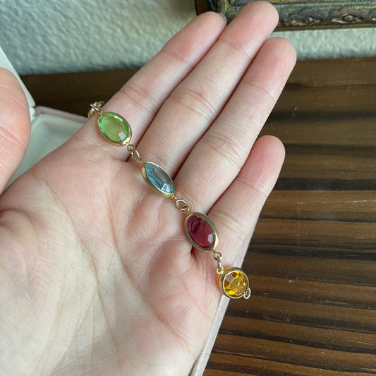 Vintage Colorful Glass Bracelet