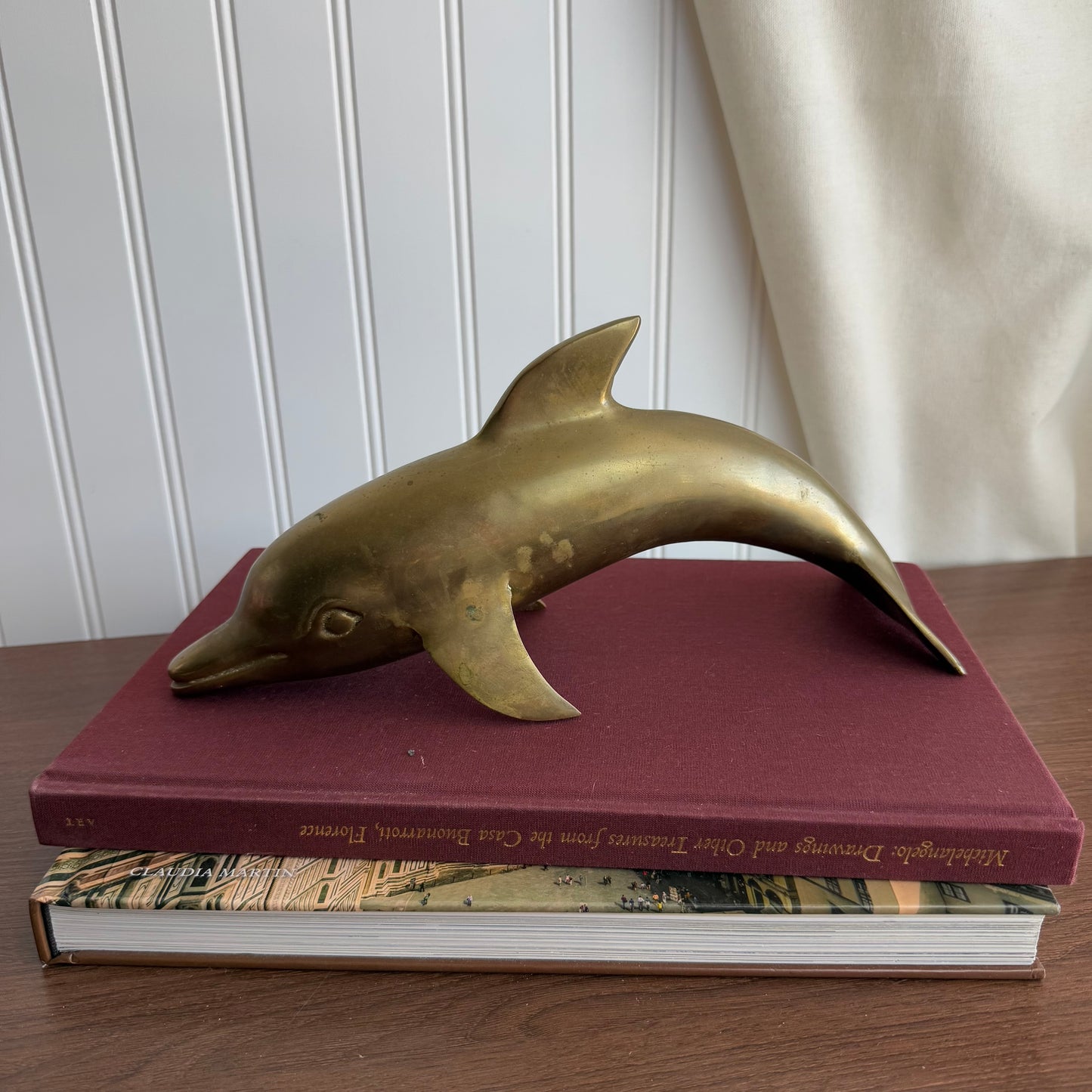 Vintage Brass Dolphin Figurine