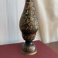 Brass vase with black etched details