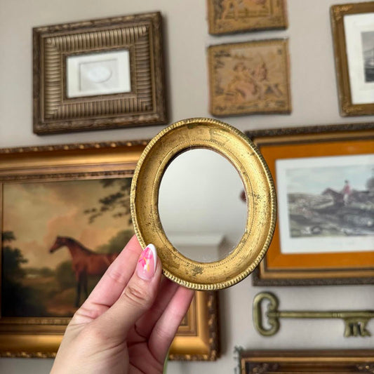 Vintage Gold Oval Mirror