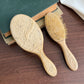 Vintage victorian Celluloid hand mirror and brush set