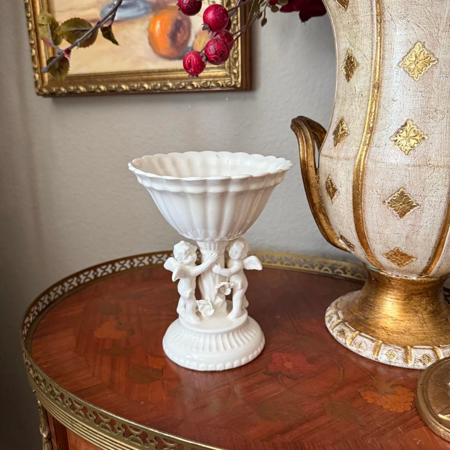 Vintage Cherub Vase
