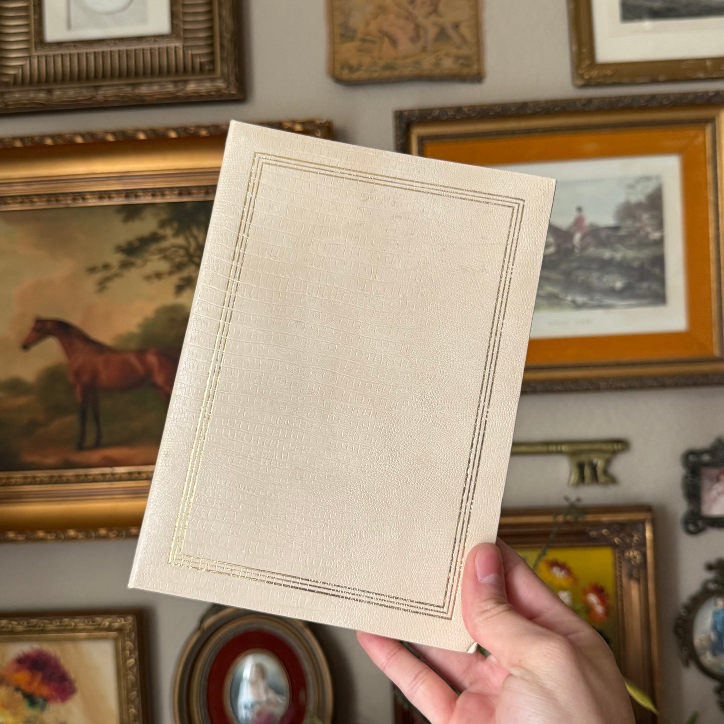 Vintage cream photo album