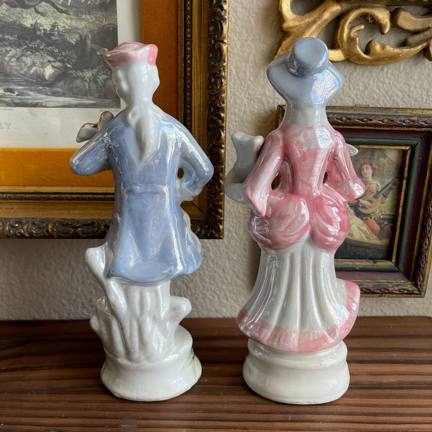 Vintage Porcelain Man and Woman Figurines