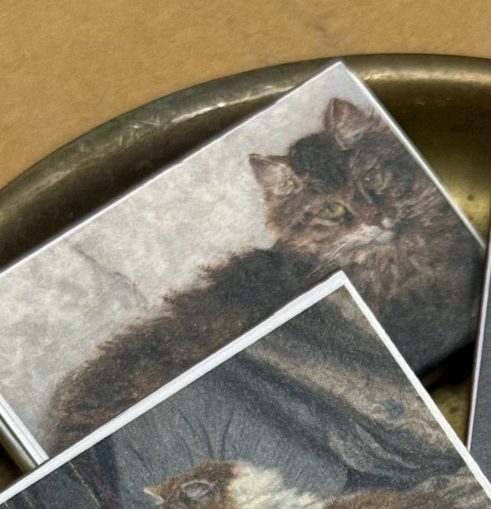 Vintage Style Cat Painting Print Matches