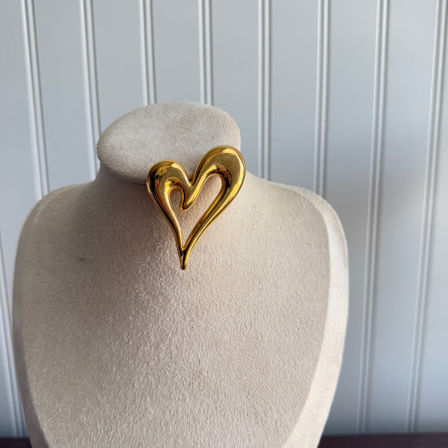 Vintage Monet Heart Brooch