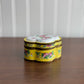 Vintage Chinese Floral Enamel & Copper Trinket Box