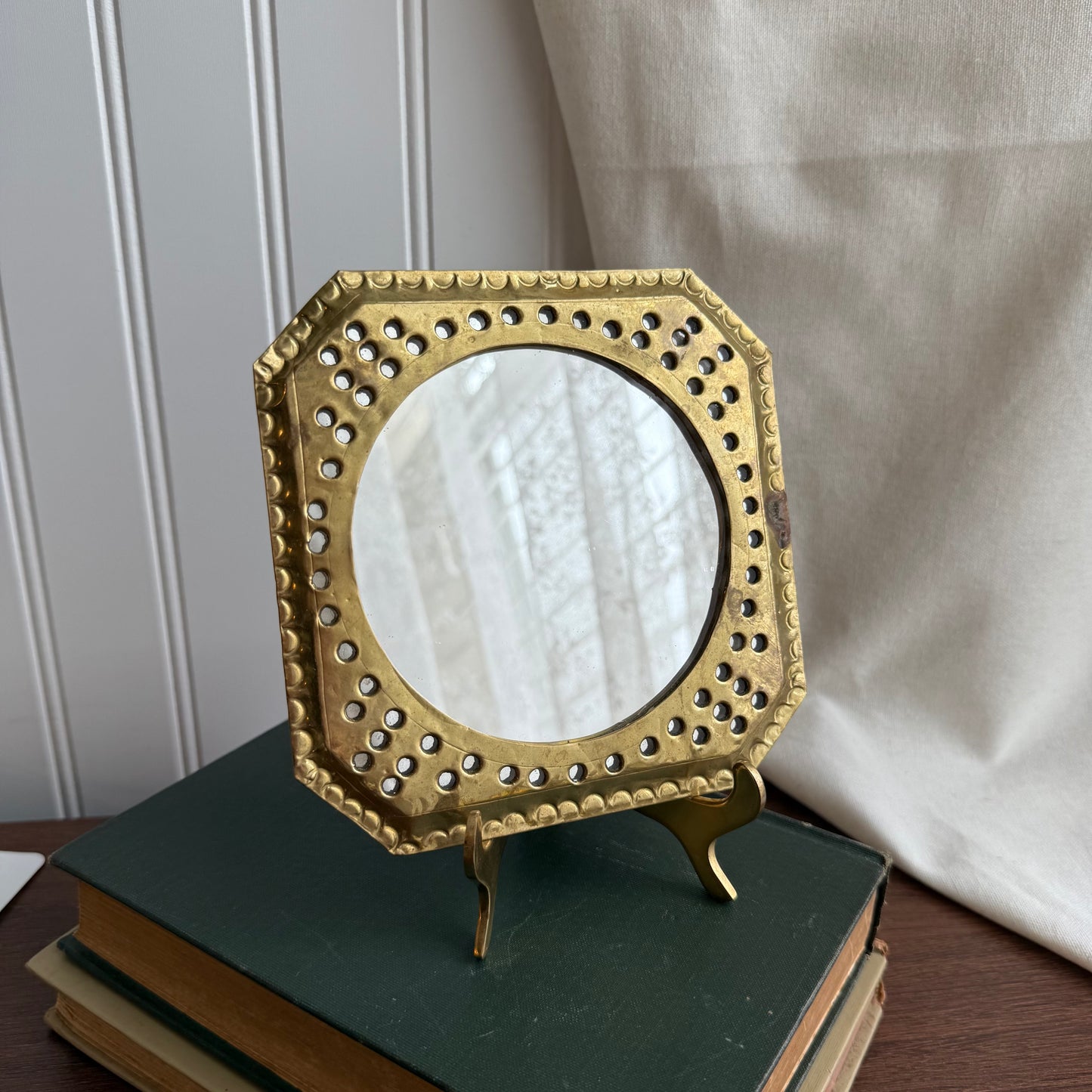 Brass gold mirror